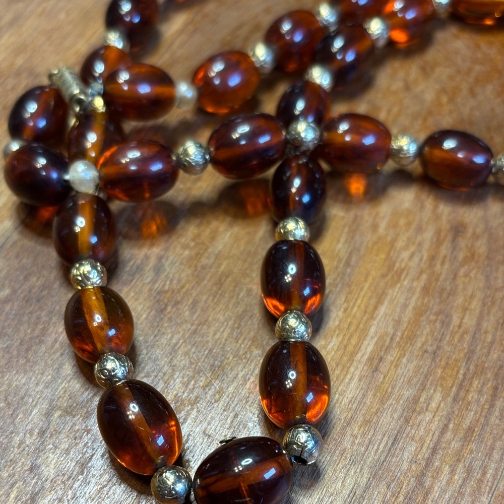 Accessocraft NYC faux amber necklace - Picture 3 of 11